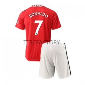 Camisolas de futebol Manchester United Cristiano Ronaldo 7 Criança Equipamento Principal 2022/23 Manga Curta